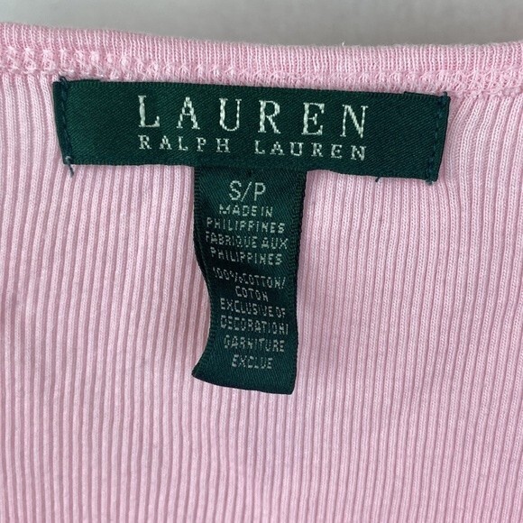 Ralph Lauren Pink Ribbed Cotton Tank Top S - Picture 5 of 5